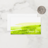 ライム草の緑の水の色の白 ノートカード (正面/裏面インサイチュ)