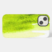 ライム草の緑の水の色の白 iPhoneケース (裏面横)