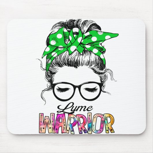 ライム認識度月リボンギフト マウスパッド (正面)