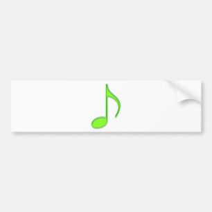 ライム音楽ノート バンパーステッカー