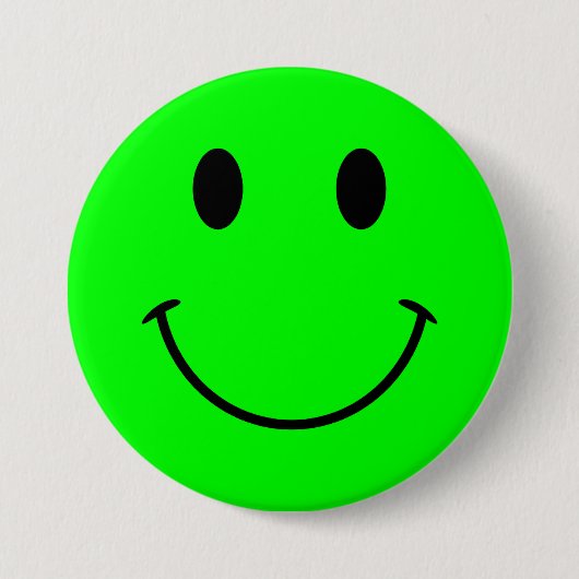 ライム顔ボタン 缶バッジ (正面)