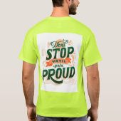 ライム鮮やかメンズTシャツ – スタイルで目立て！」 Tシャツ (裏面)