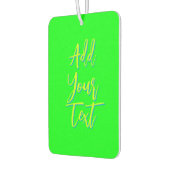 ライム3D Azure モダン文字おもしろいElectric Green カーエアーフレッシュナー (左)