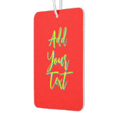 ライム3D Azure モダン文字おもしろいElectric Red カーエアーフレッシュナー (左)