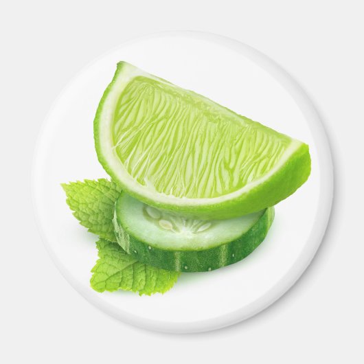 ライム、キュウリ、ミント マグネット (正面)