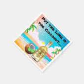 ライム、ココナッツ&ラム紙ナプキンズ スタンダードカクテルナプキン (角)