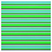 ライム、ターコイズ、ベージュ線、黒線 ファブリック (見本)