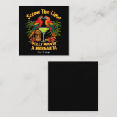 ライム・ポリーがマルガリータを欲しがるおもしろい スクエア名刺 (正面/裏面)