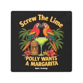 ライム・ポリーがマルガリータを欲しがるおもしろい メタルプリント