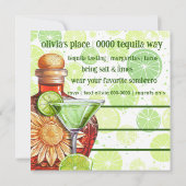 ライム |マルガリータハッピーアワー |パーティー 招待状 (裏面)