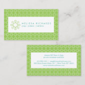 ライム・ミント織デザインフィットネス・ヨガ 名刺 (正面/裏面)