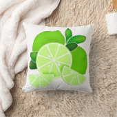 ライム |ライムスライス | sunny citrus pattern クッション (ブランケット)