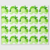 ライム |ライムスライス | sunny citrus pattern cof ラッピングペーパー (フラット)