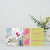 ライム&ラズベリーペイズリー写真の日付を保存 セーブザデート (スタンド正面)