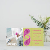 ライム&ラズベリーペイズリー写真の日付を保存 セーブザデート (スタンド正面)