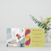 ライム&ラズベリーペイズリー写真の日付を保存 セーブザデート (スタンド正面)