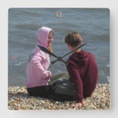 ライム・ラブ。 スクエア壁時計 (正面)