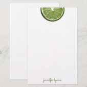 ライム 便箋 (正面/裏面)