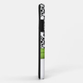 ライム、黒、白のダマスクiPhone 5ケース Case-Mate iPhoneケース (裏面/右)