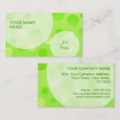 ライムFizz名刺テンプレートのバブル 名刺 (正面/裏面)