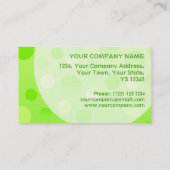 ライムFizz名刺テンプレートのバブル 名刺 (裏面)