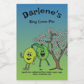 ライムPalsおもしろい漫画パイ、カードと詳細 フードラベル (シングルラベル)