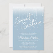 ライモダントダスティブルーホワイトスウィート16 招待状 (正面)
