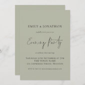 ライモダント結婚セージ夕べパーティー 招待状 (正面/裏面)