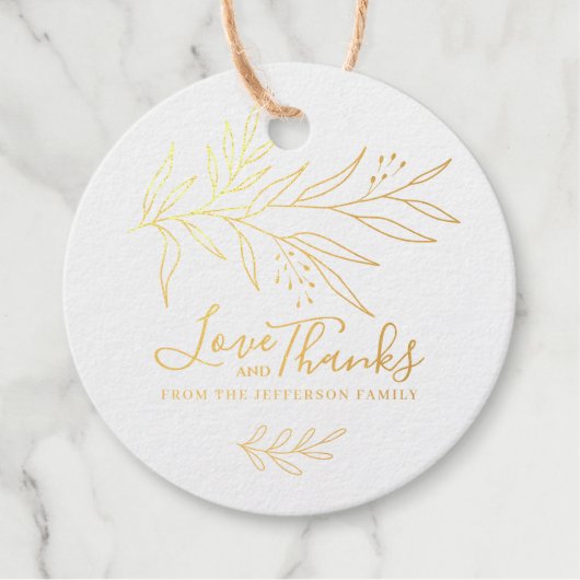 ライモダンンアートの葉の緑の愛と感謝してい フェイバータグ (正面)