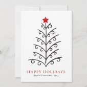 ライモダンンアートクリスマスツリービジネス企業の シーズンカード (正面)