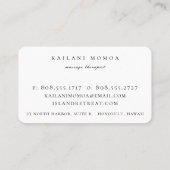 ライモダンンアートフェミニンフローラ青 名刺 (裏面)