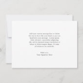 ライモダンンアートフローラエレガントな結婚式 サンキューカード (裏面)