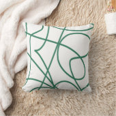 ライモダンンアート:白の緑 クッション (ブランケット)