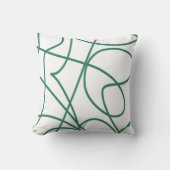 ライモダンンアート:白の緑 クッション (正面)