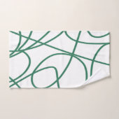 ライモダンンアート：白の緑 バスタオルセット (ハンドタオル)