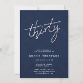 ライモダンンストーンネイビーブルーグラム30thデイソーリー 招待状 (正面)
