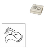 ライモダンン美術キツネ図書室Ex Libris Book ラバースタンプ (押印)