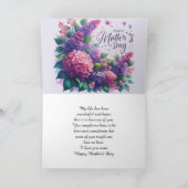 ライラかわいらしックス母の日のフローラ"母" カード (内部)