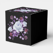 ライラの花、黒い背景 フェイバーボックス (裏面サイド)