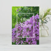 ライラエレガントックス紫ラベ結婚ンダー 招待状 (スタンド正面)