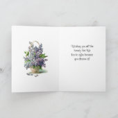 ライラックが付いているパーソナライズなハッピーバースデーカード カード (内部)