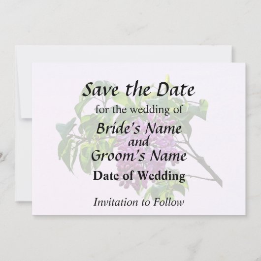 ライラックが咲き始めた セーブザデート (正面)