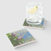 ライラックとさくらんぼの花 – マーサのブドウ園 ストーンコースター (横)