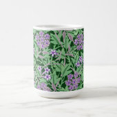 ライラックとグリーンの花柄 コーヒーマグカップ (中央)