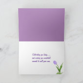 ライラックとチューリップの誕生日 カード (内部)