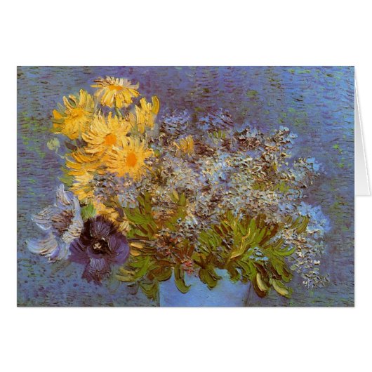 ライラックとデイジー付き花瓶ビンセント・ファン・ゴッホ (正面横)