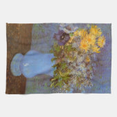 ライラックとデイジー付き花瓶ビンセント・ファン・ゴッホ キッチンタオル (横)
