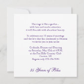 ライラックとパープルの蝶の記念日 招待状 (裏面)