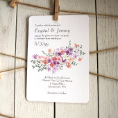 ライラックとピーチのローズブーケ ウェディング招待状 招待状