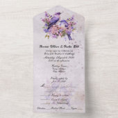 ライラックとブルーバード オールインワン招待状 (内側)